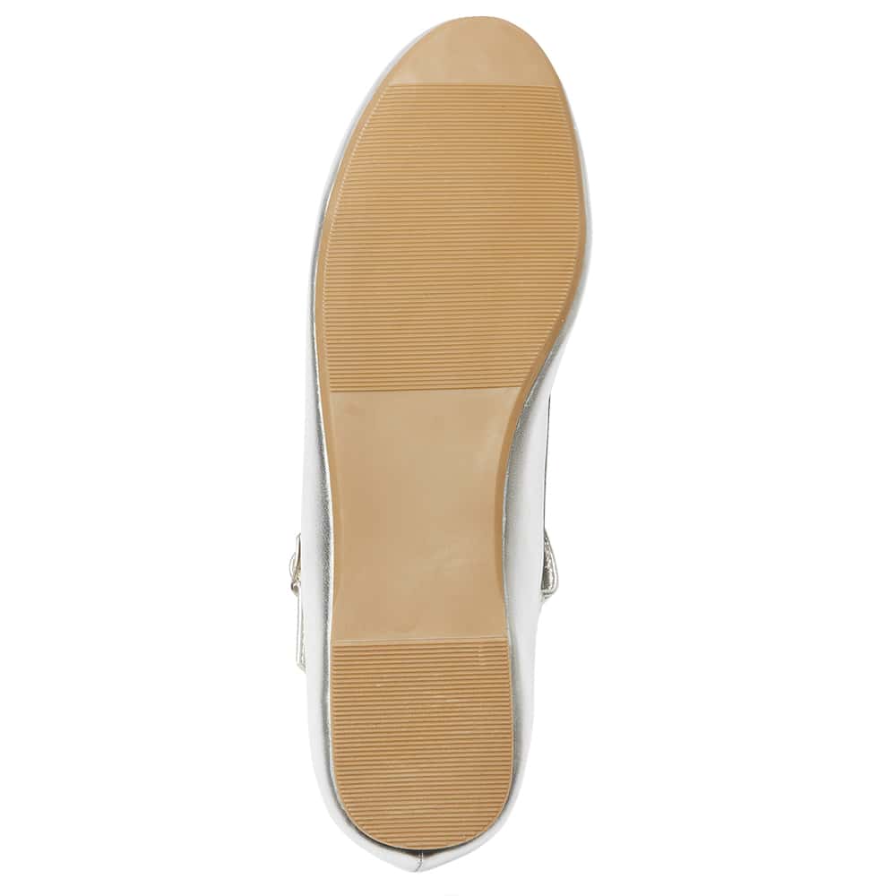 Sweet Ballet Flat in Silver Metallic