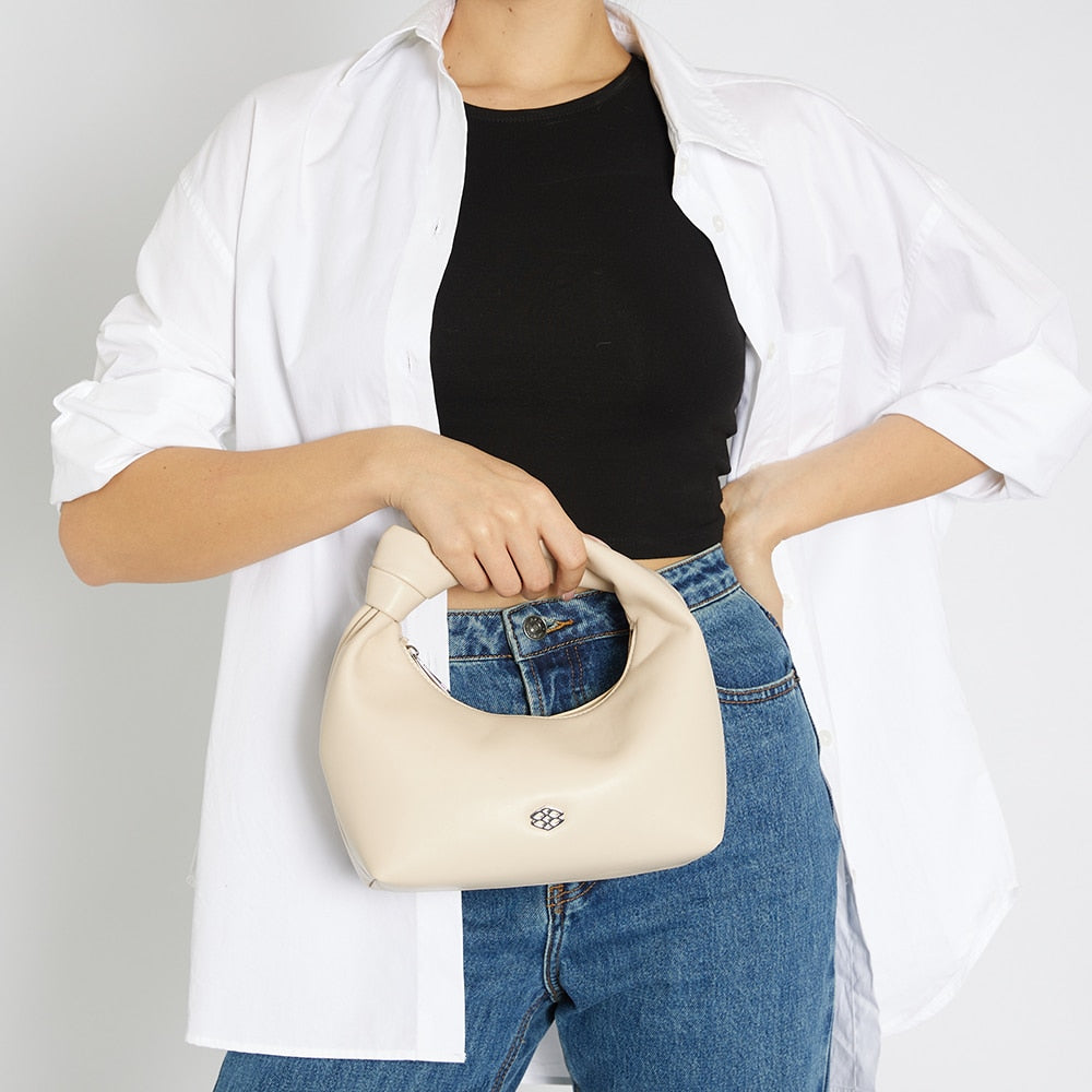 Tala Handbag in Bone Smooth