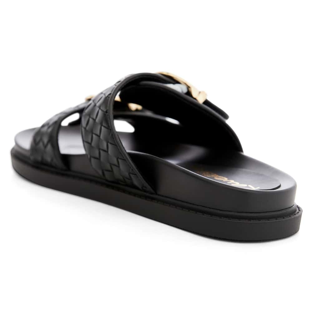 Tatum Slide in Black Smooth
