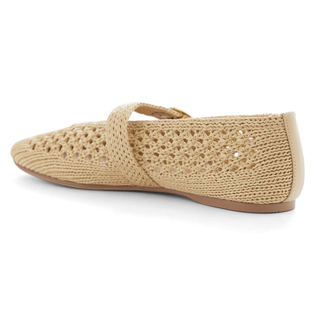 Tibet Ballet Flat in Beige Weave