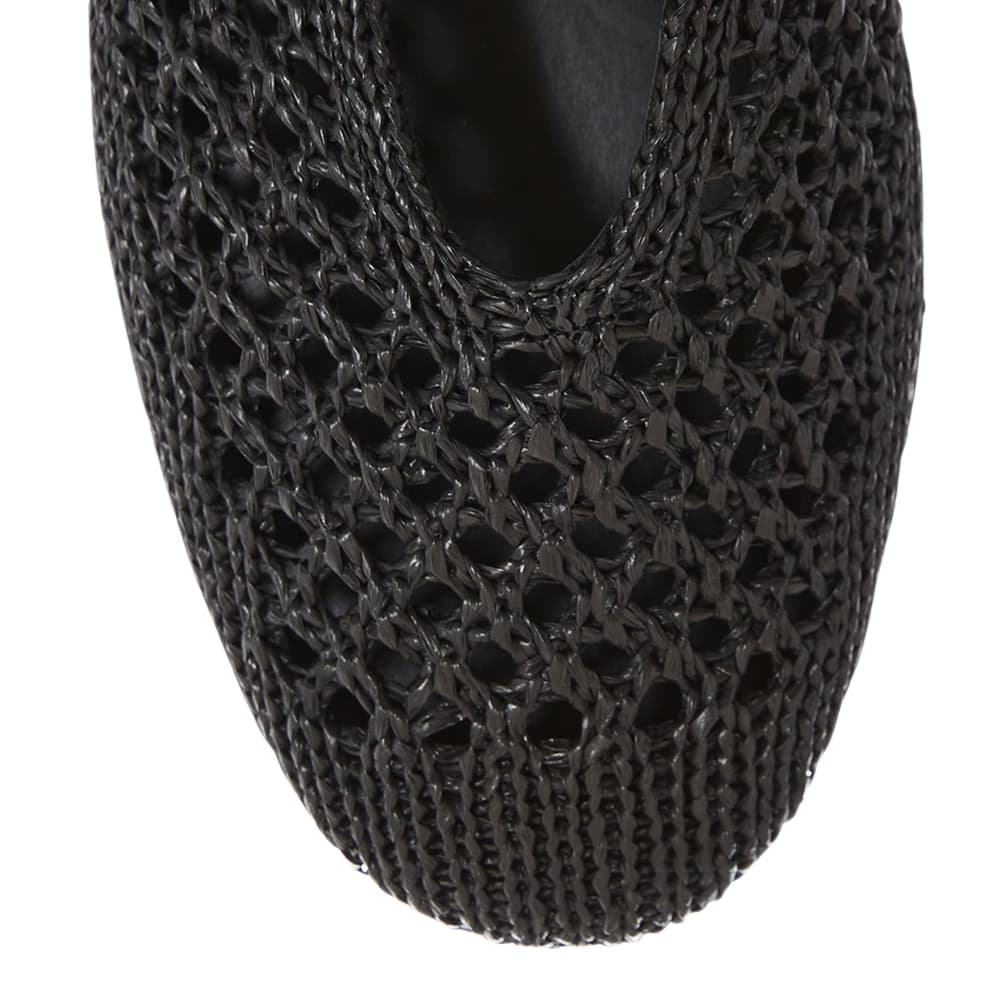 Tibet Ballet Flat in Black Weave