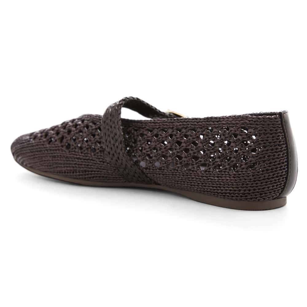 Tibet Ballet Flat in Chocolate Weave