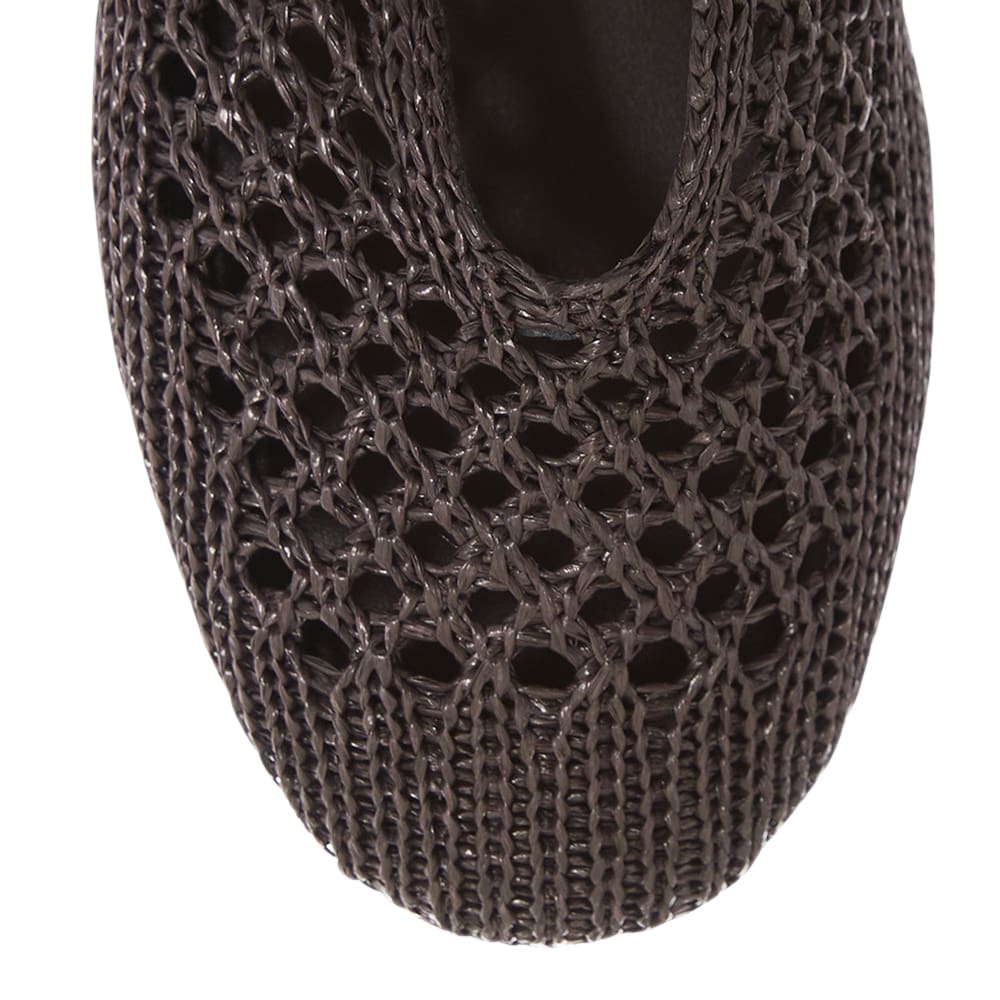 Tibet Ballet Flat in Chocolate Weave