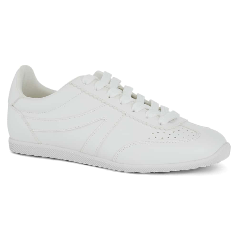 Timeout Sneaker in White Smooth