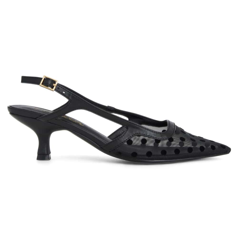 Valencia Heel in Black Dots