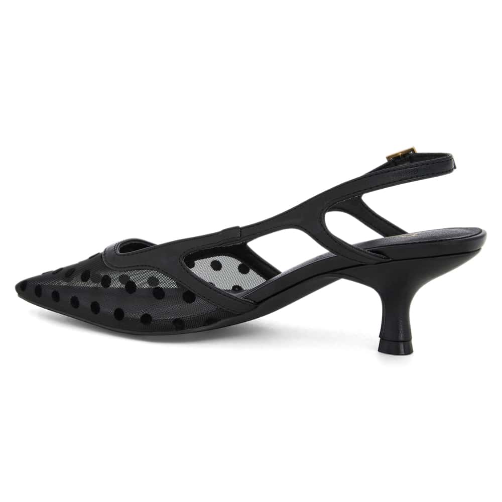 Valencia Heel in Black Dots