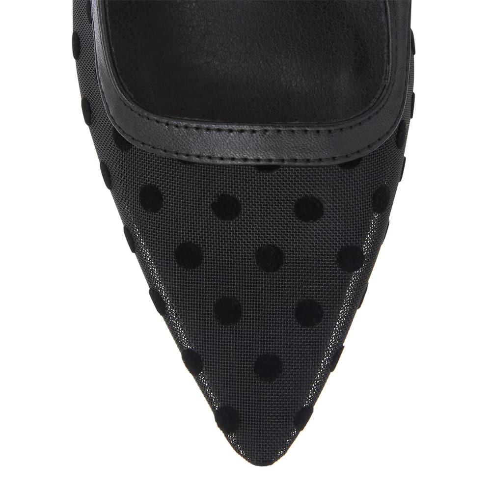 Valencia Heel in Black Dots