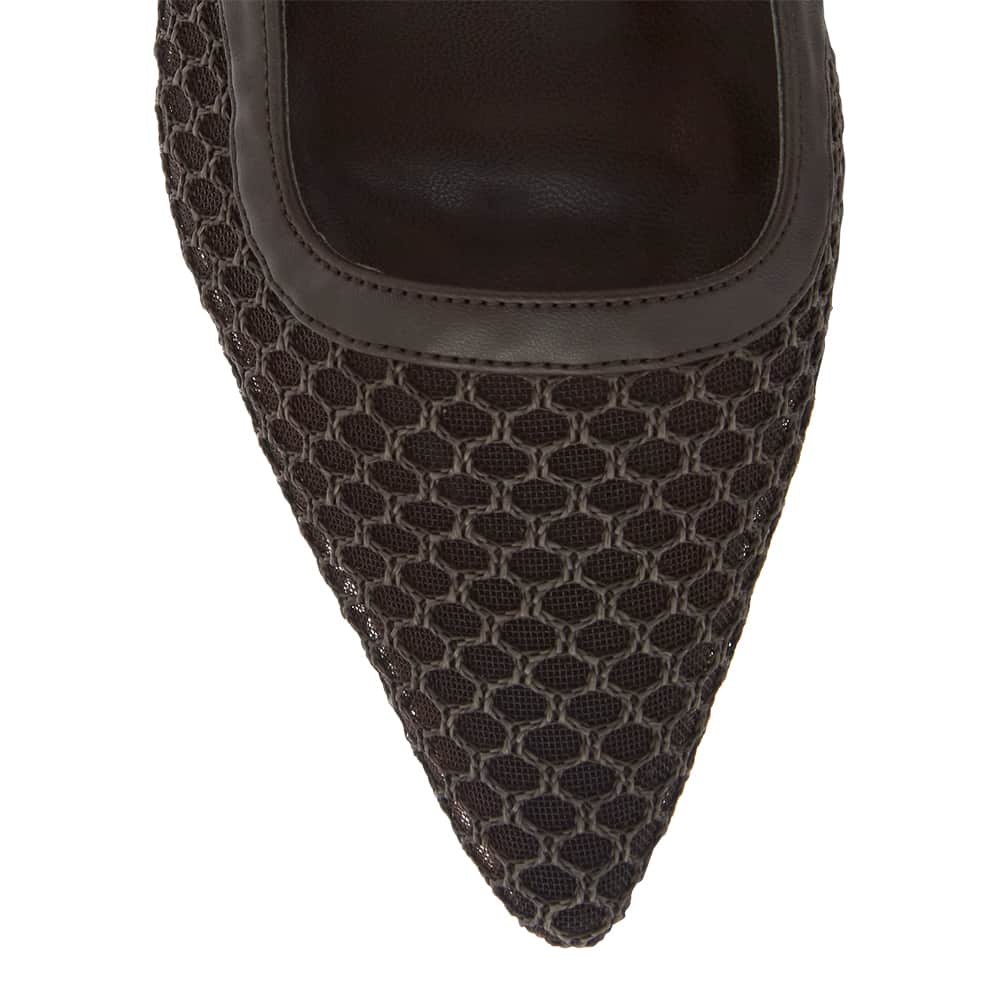 Valencia Heel in Chocolate  Mesh