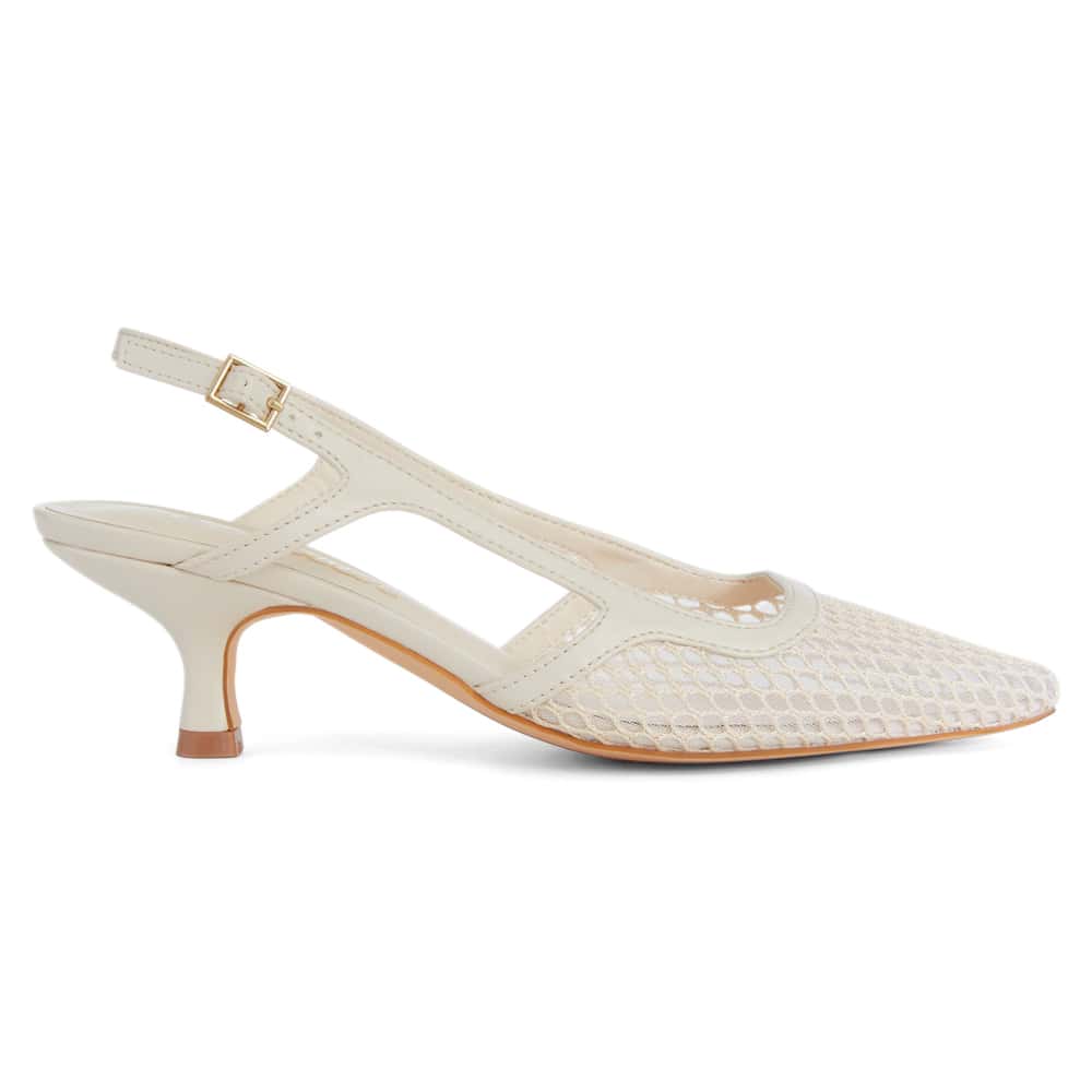 Valencia Heel in Ivory Mesh