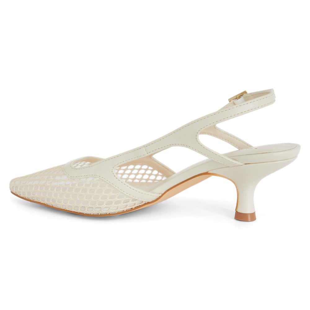 Valencia Heel in Ivory Mesh