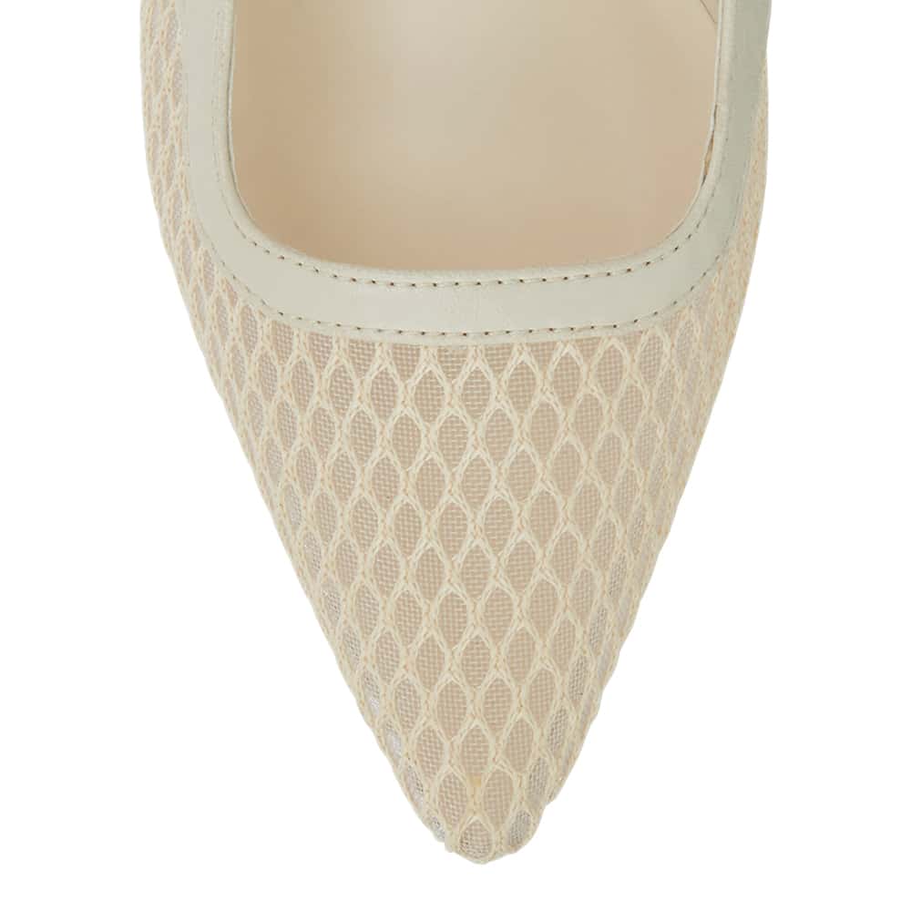 Valencia Heel in Ivory Mesh