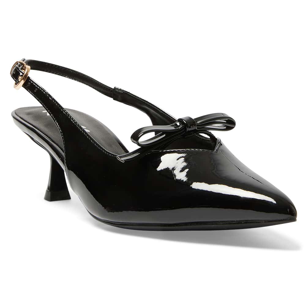Verity Heel in Black Patent