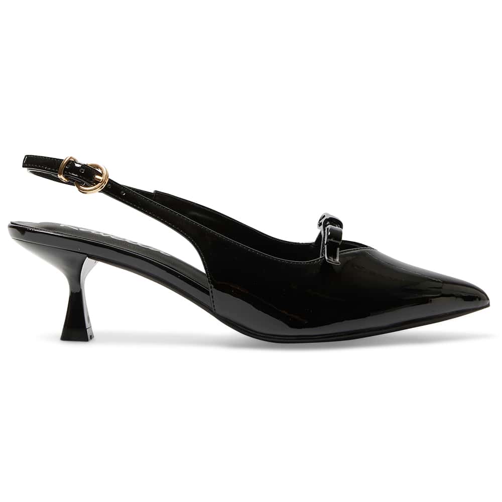 Verity Heel in Black Patent