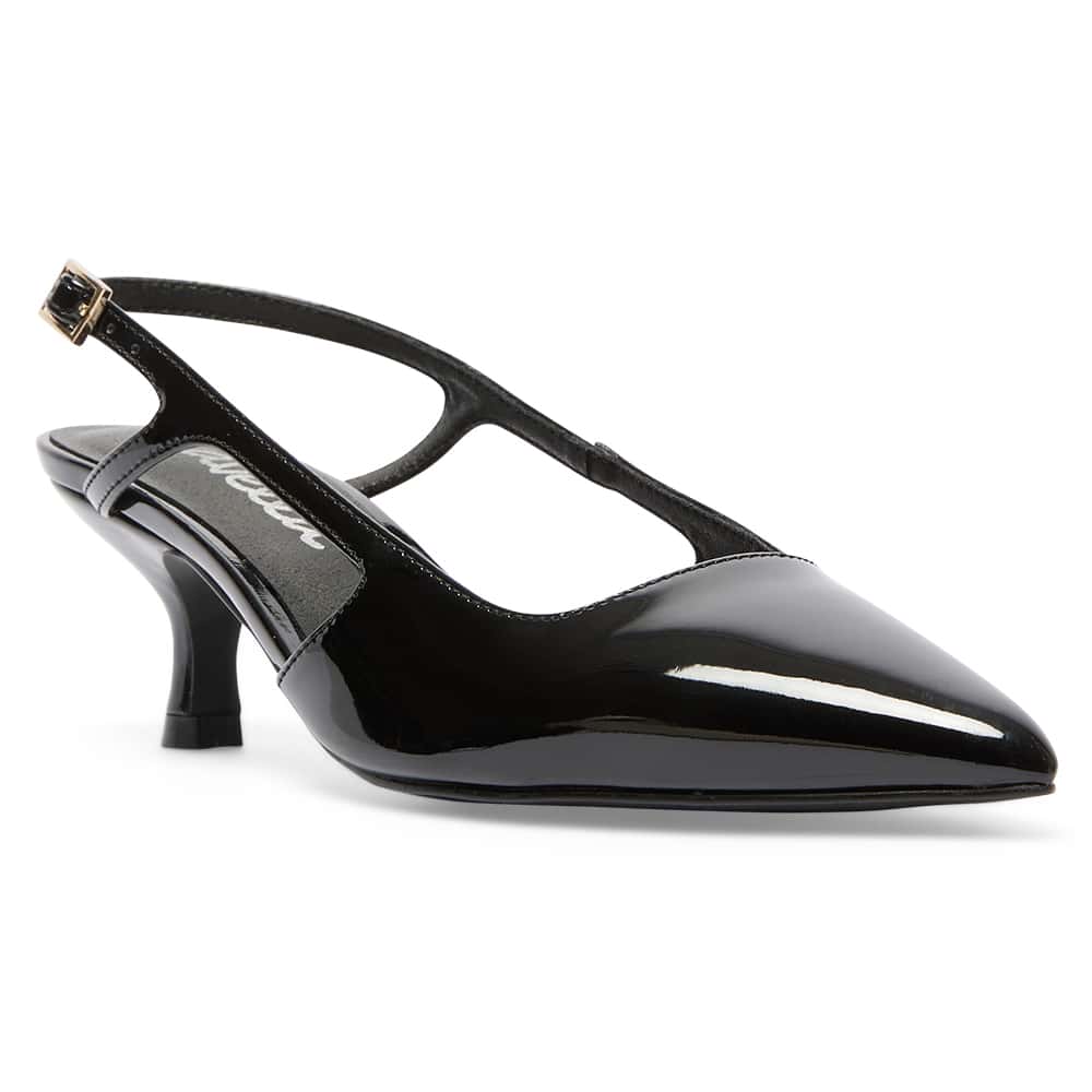 Verve Heel in Black Patent