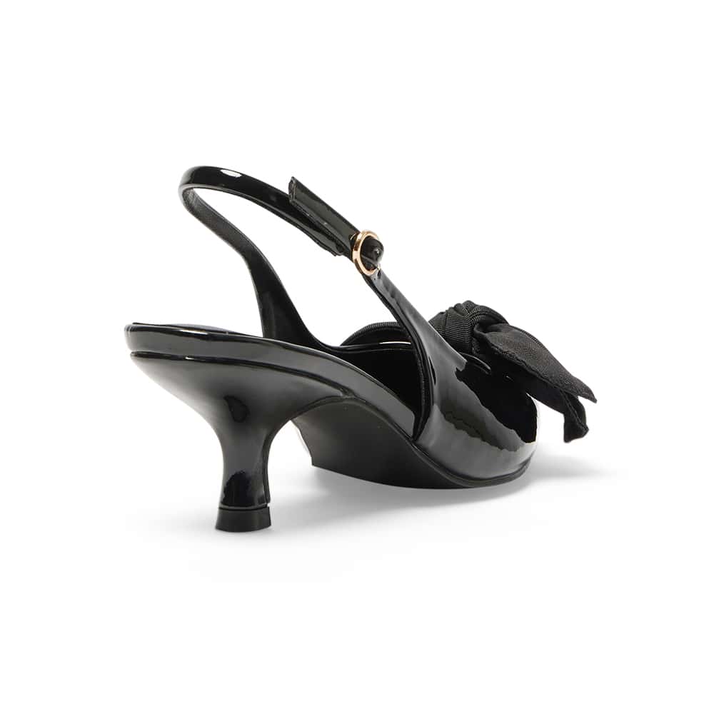 Violet Heel in Black Patent