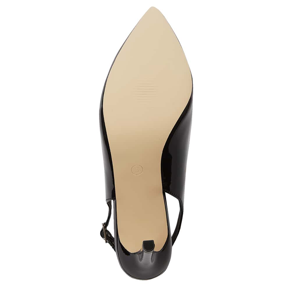 Whiz Heel in Black Patent
