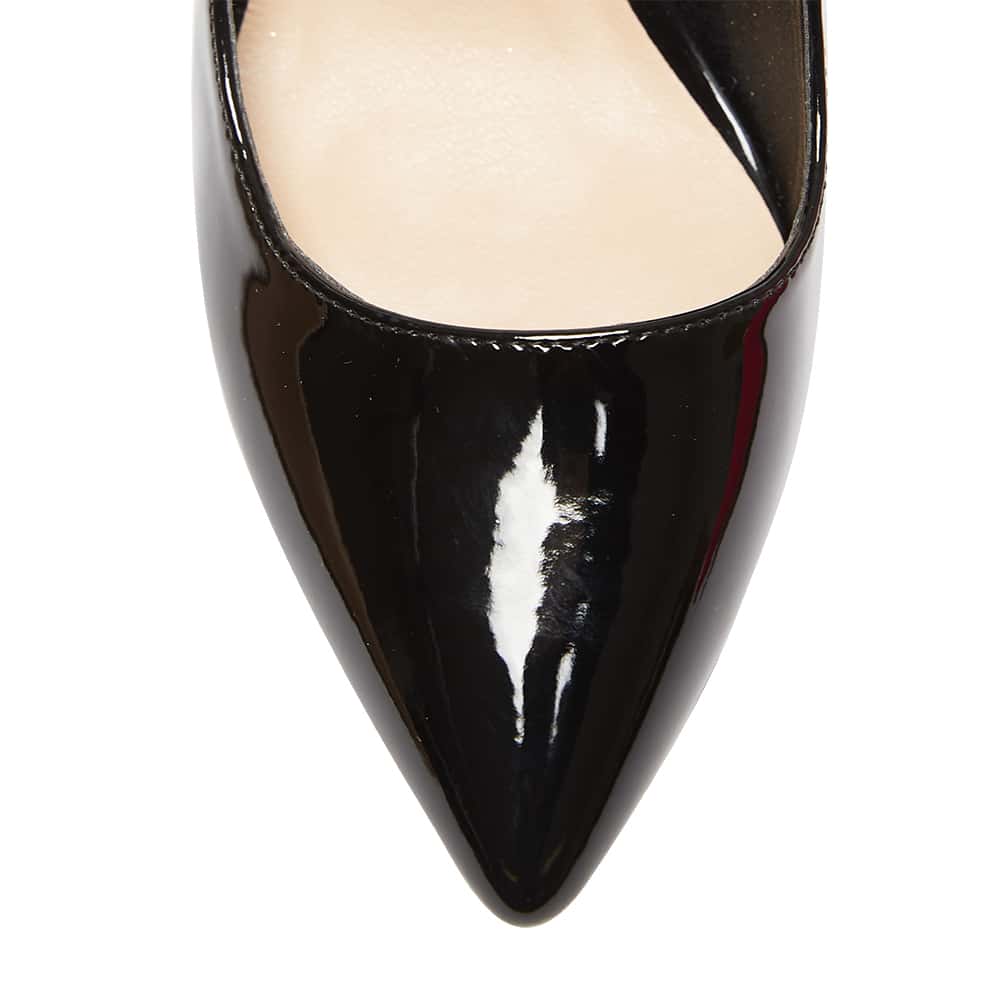Whiz Heel in Black Patent