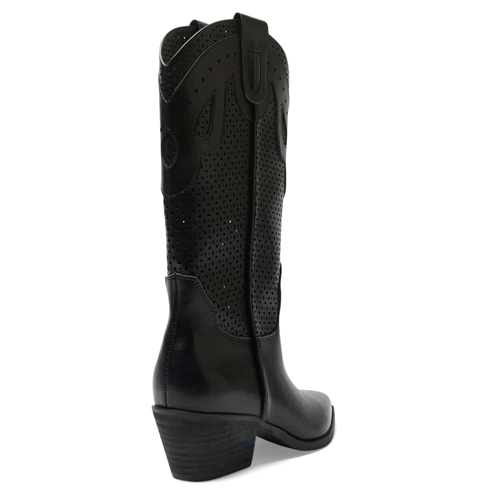 Wyoming Boot in Black Smooth