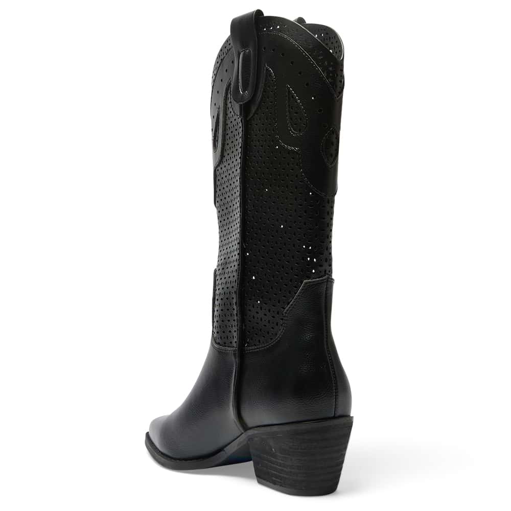 Wyoming Boot in Black Smooth