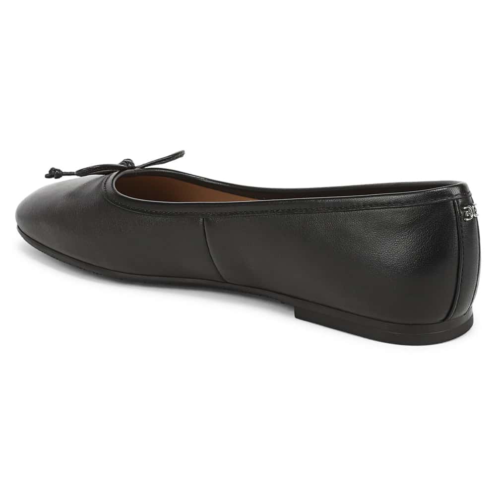 Alie Ballet Flat in Black Leather