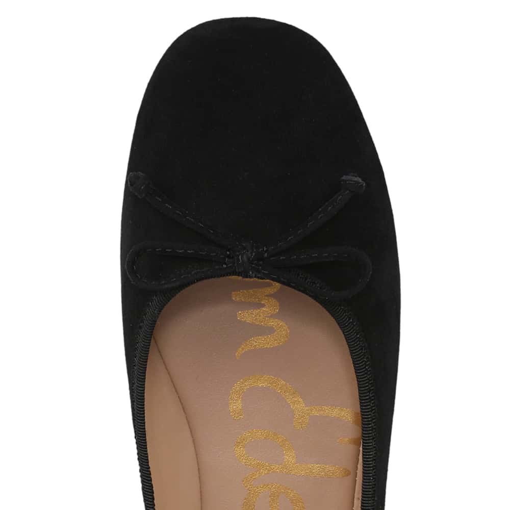 Alie Ballet Flat in Black Suede