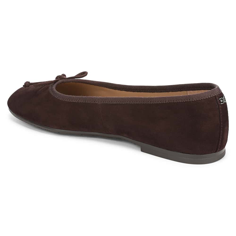 Alie Ballet Flat in CafÉ Noir Suede Suede