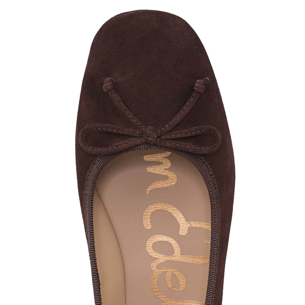 Alie Ballet Flat in CafÉ Noir Suede Suede
