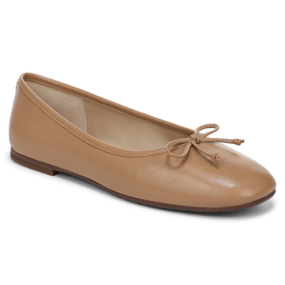 Alie Ballet Flat in French Sand Glove Leather