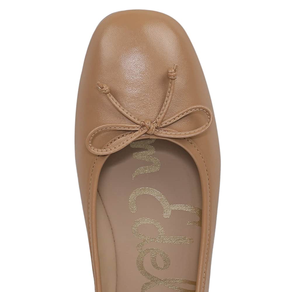 Alie Ballet Flat in French Sand Glove Leather