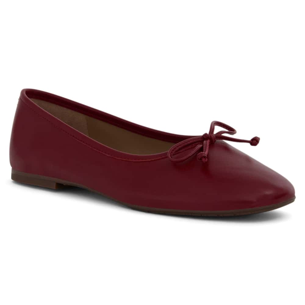 Alie Ballet Flat in Deep Scarlet Glove Leather