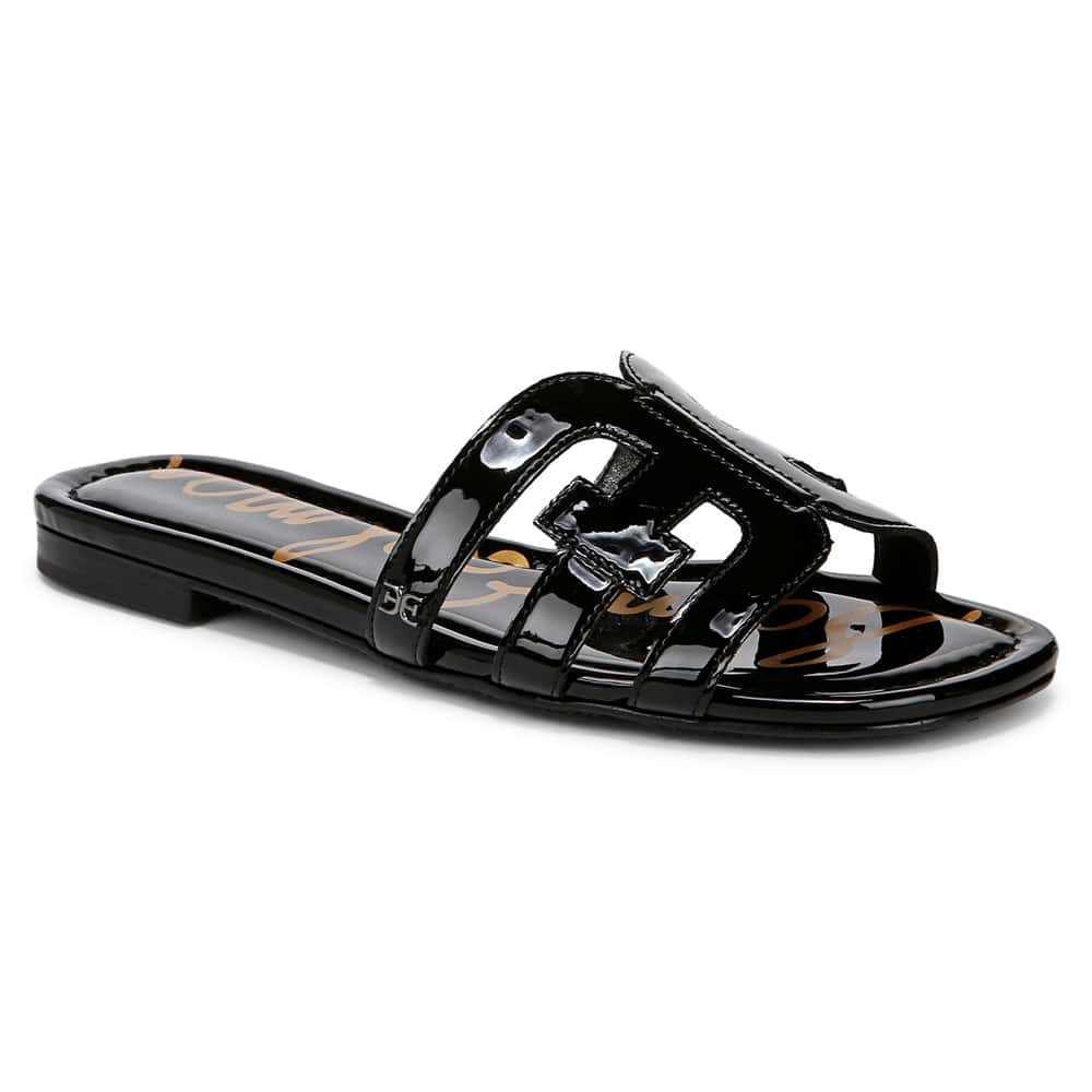 Bay Slide in Black Patent