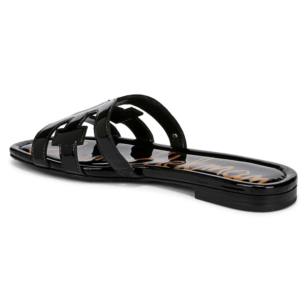 Bay Slide in Black Patent