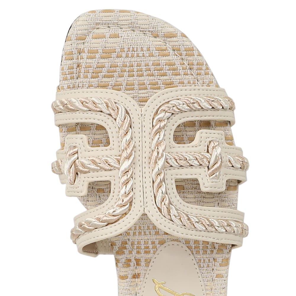 Bay Slide in Modern Ivory Leather
