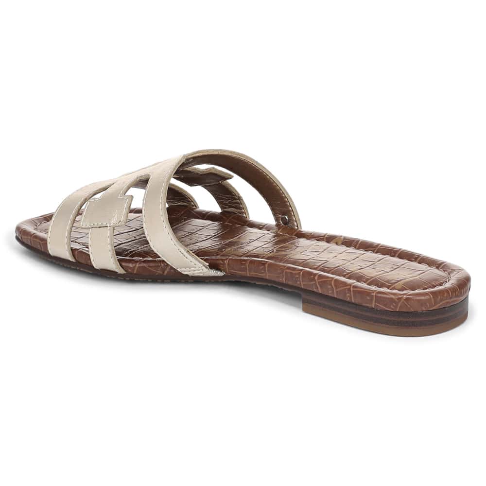 Bay Slide in Molten Gold Leather