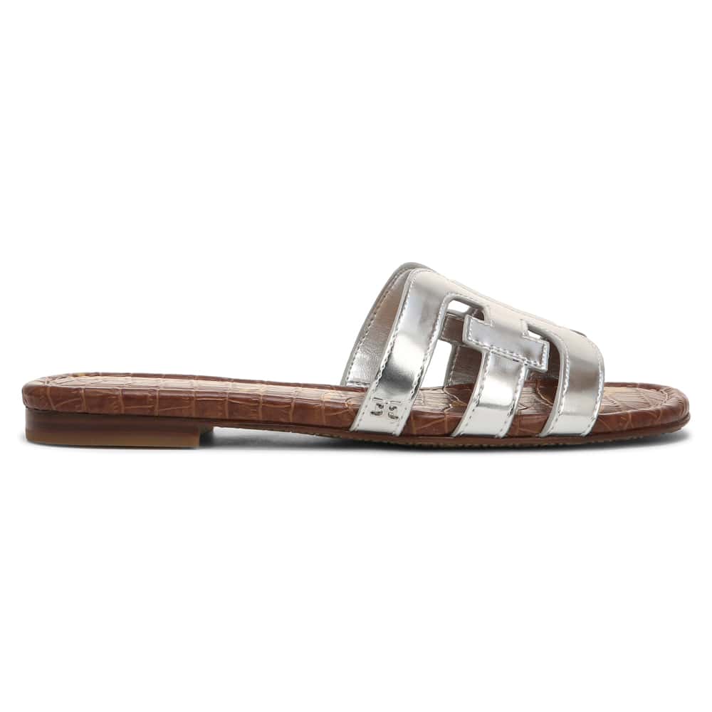 Bay Slide in Soft Silver Glove Leather