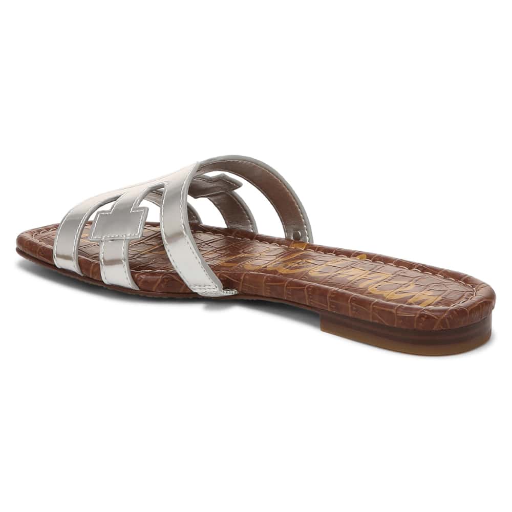 Bay Slide in Soft Silver Glove Leather