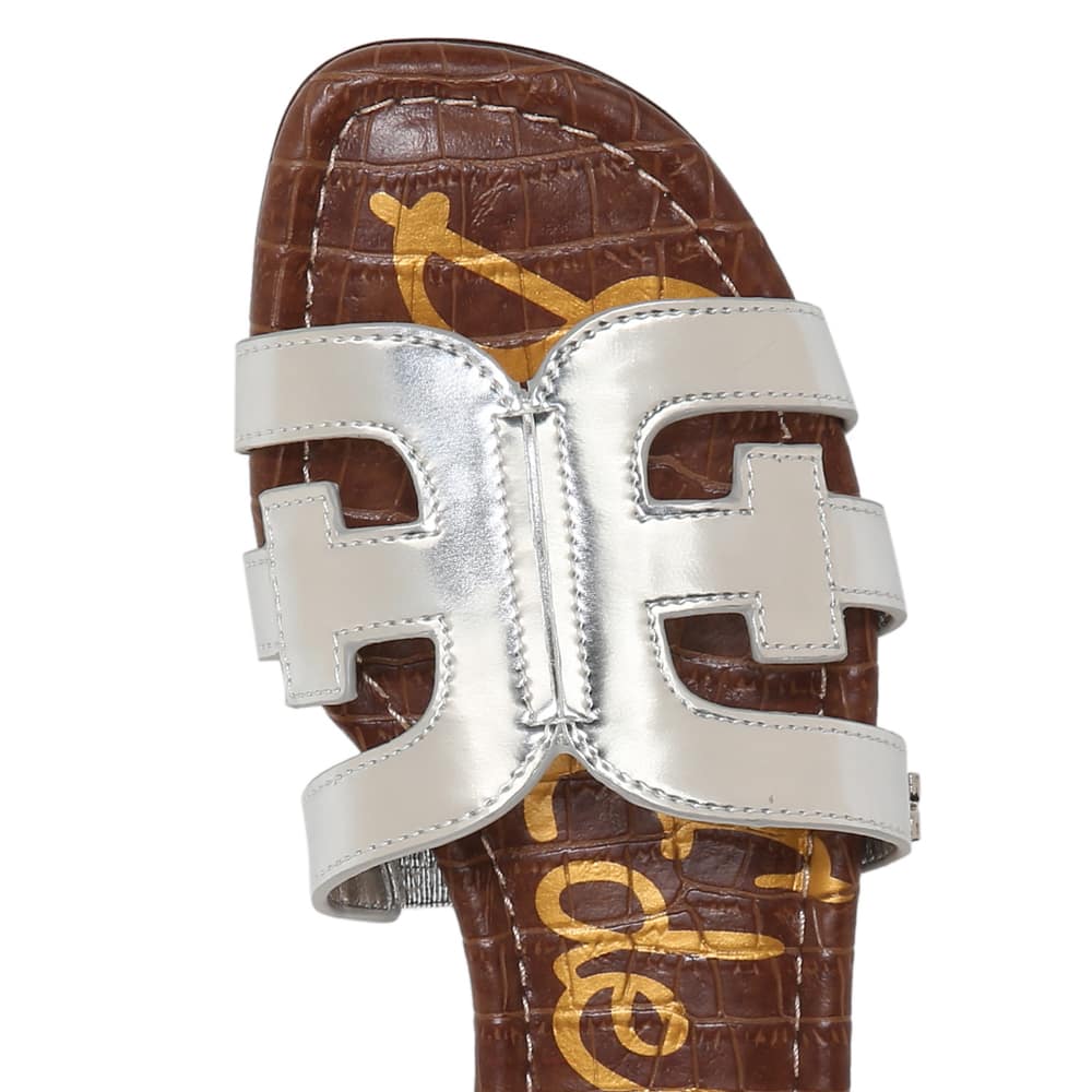 Bay Slide in Soft Silver Glove Leather