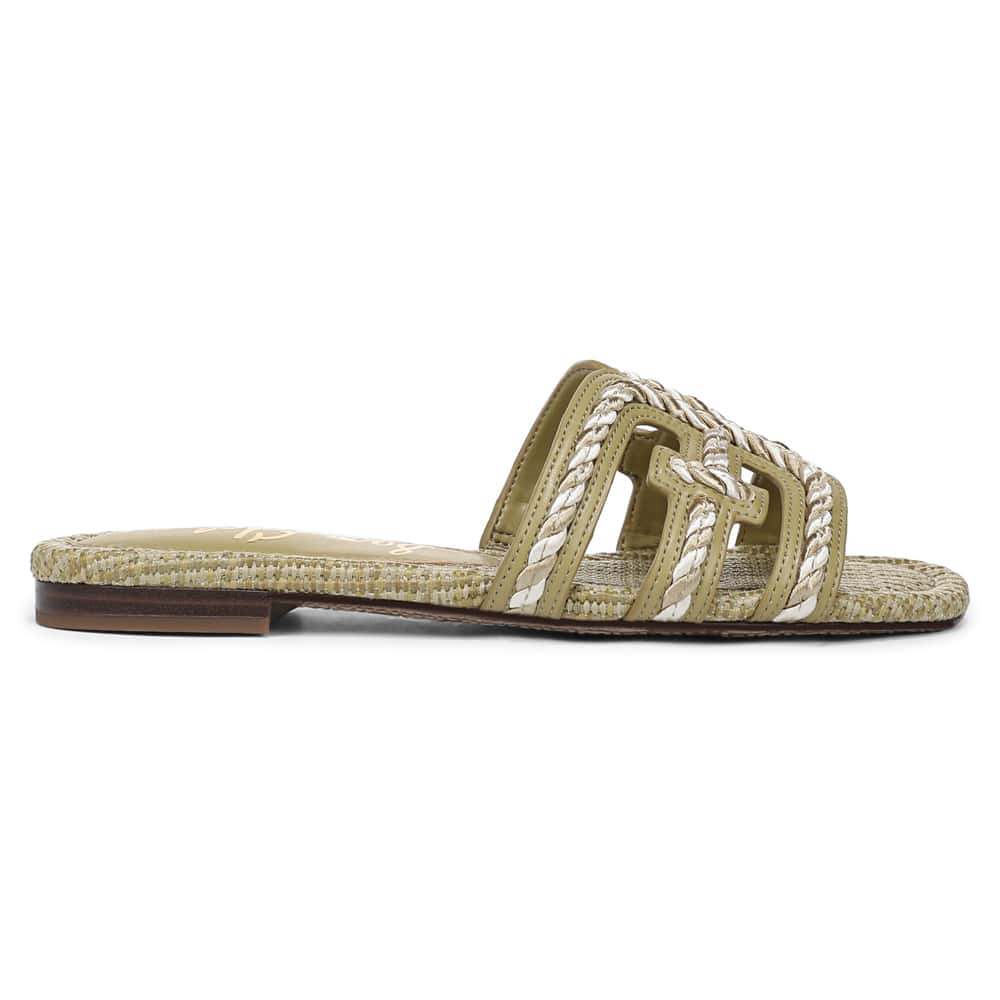 Bay Slide in Washed Sage Raffia