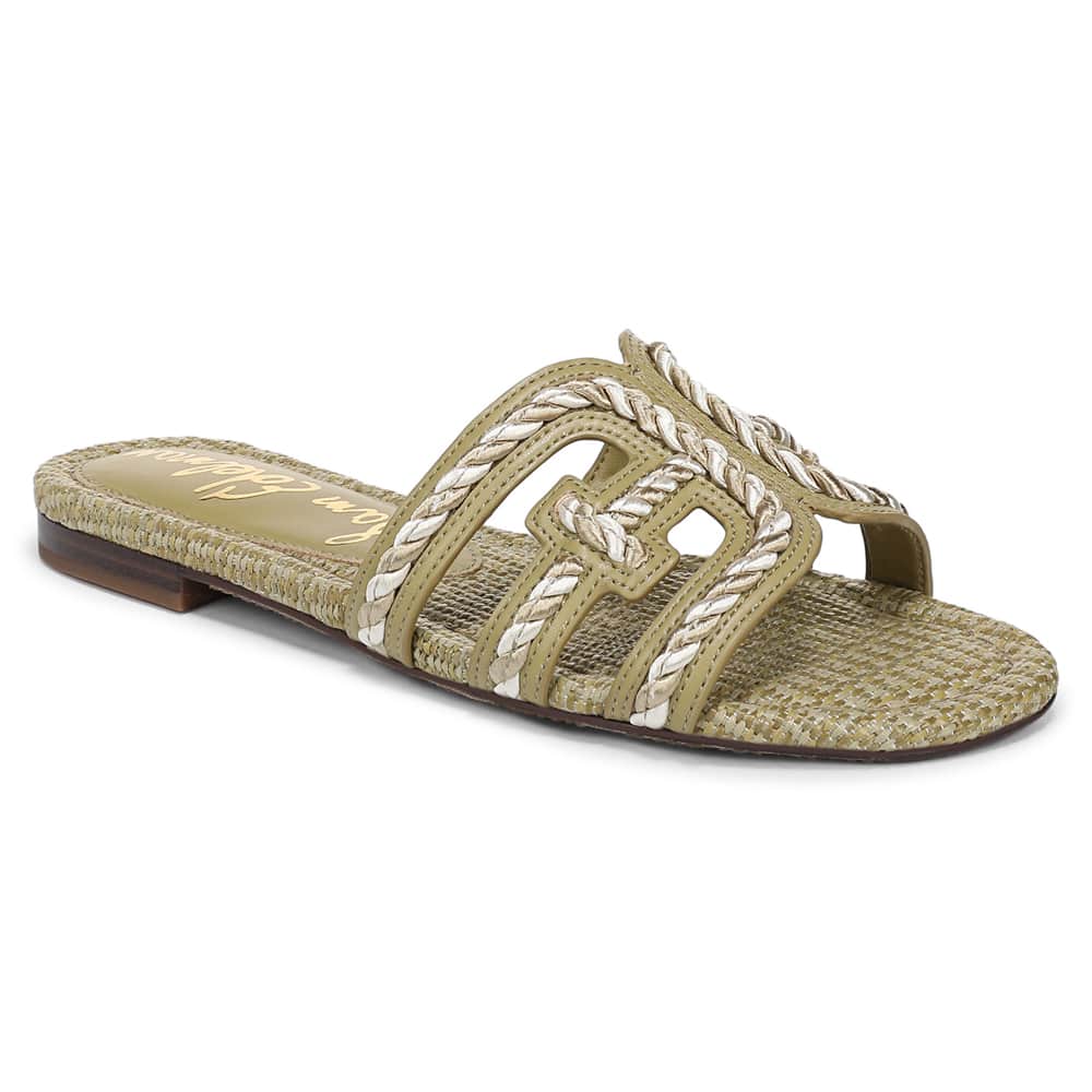 Bay Slide in Washed Sage Raffia