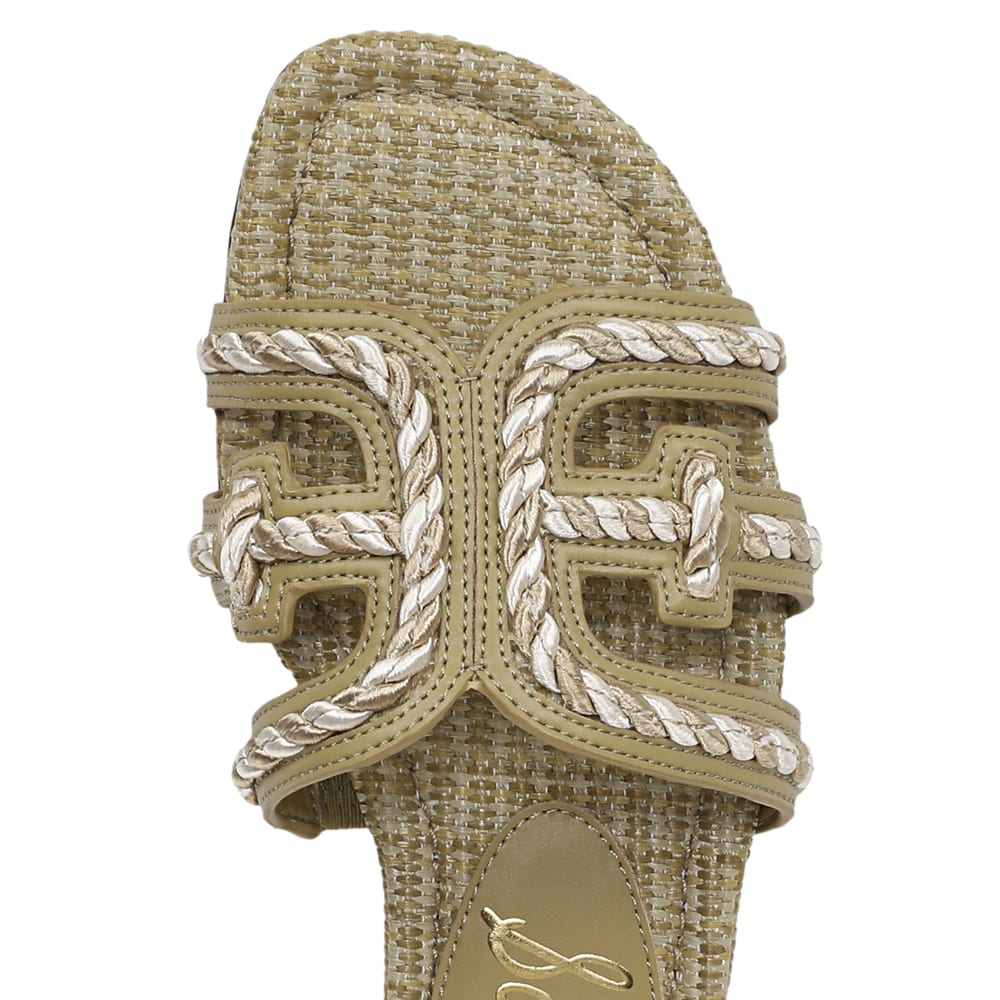 Bay Slide in Washed Sage Raffia