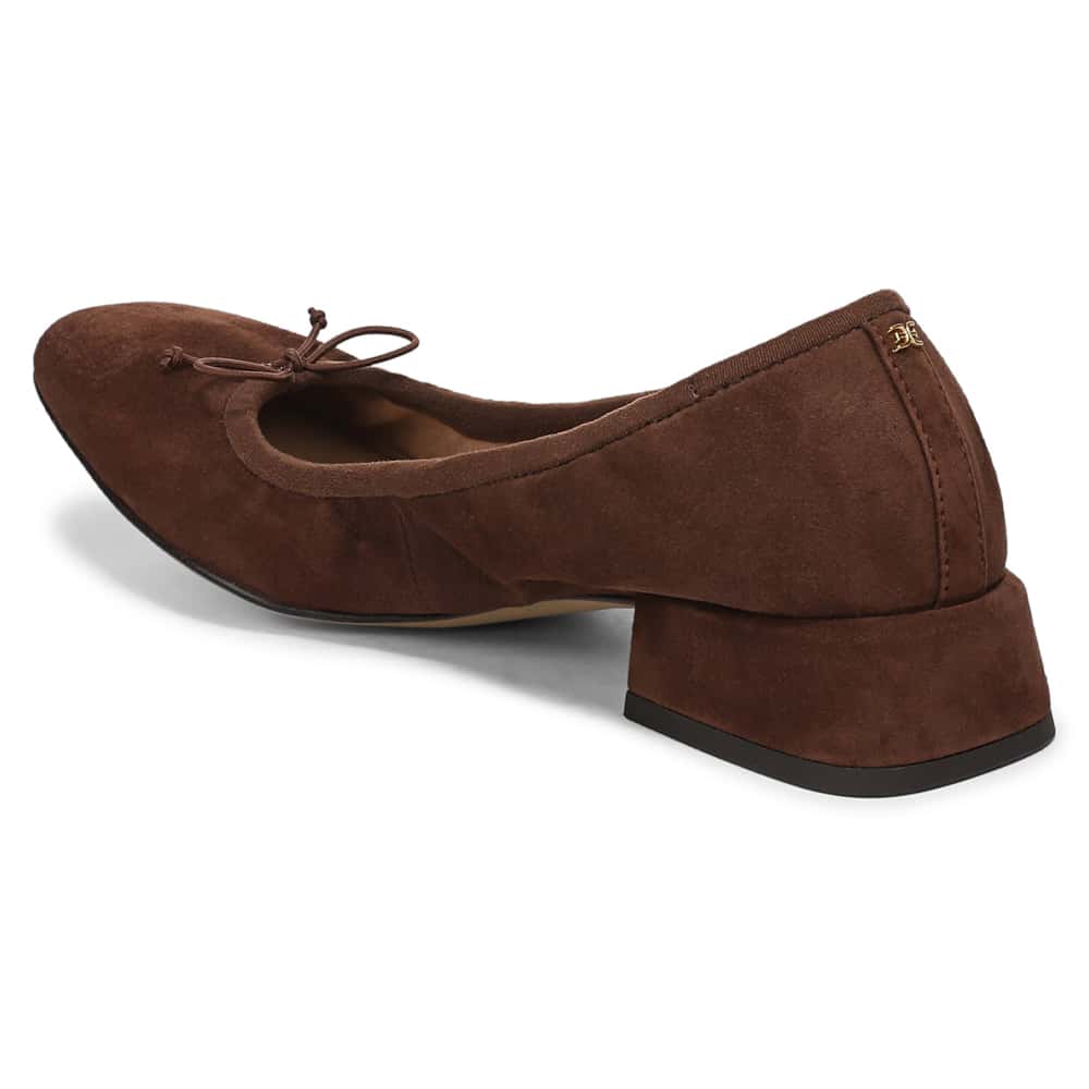 Belle Ballet Flat in Ande Brown Suede