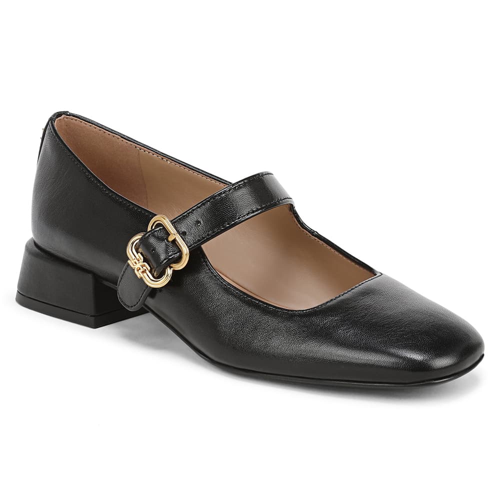 Betsey Heel in Black Leather
