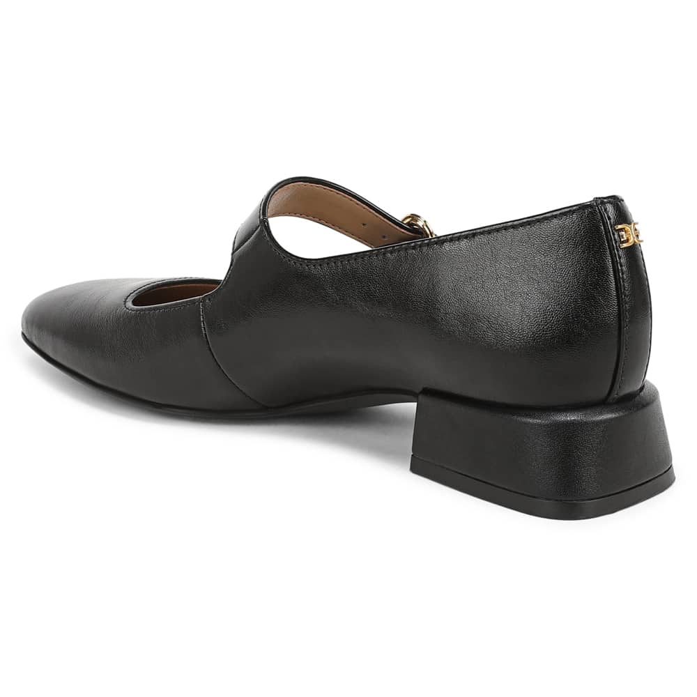 Betsey Heel in Black Leather