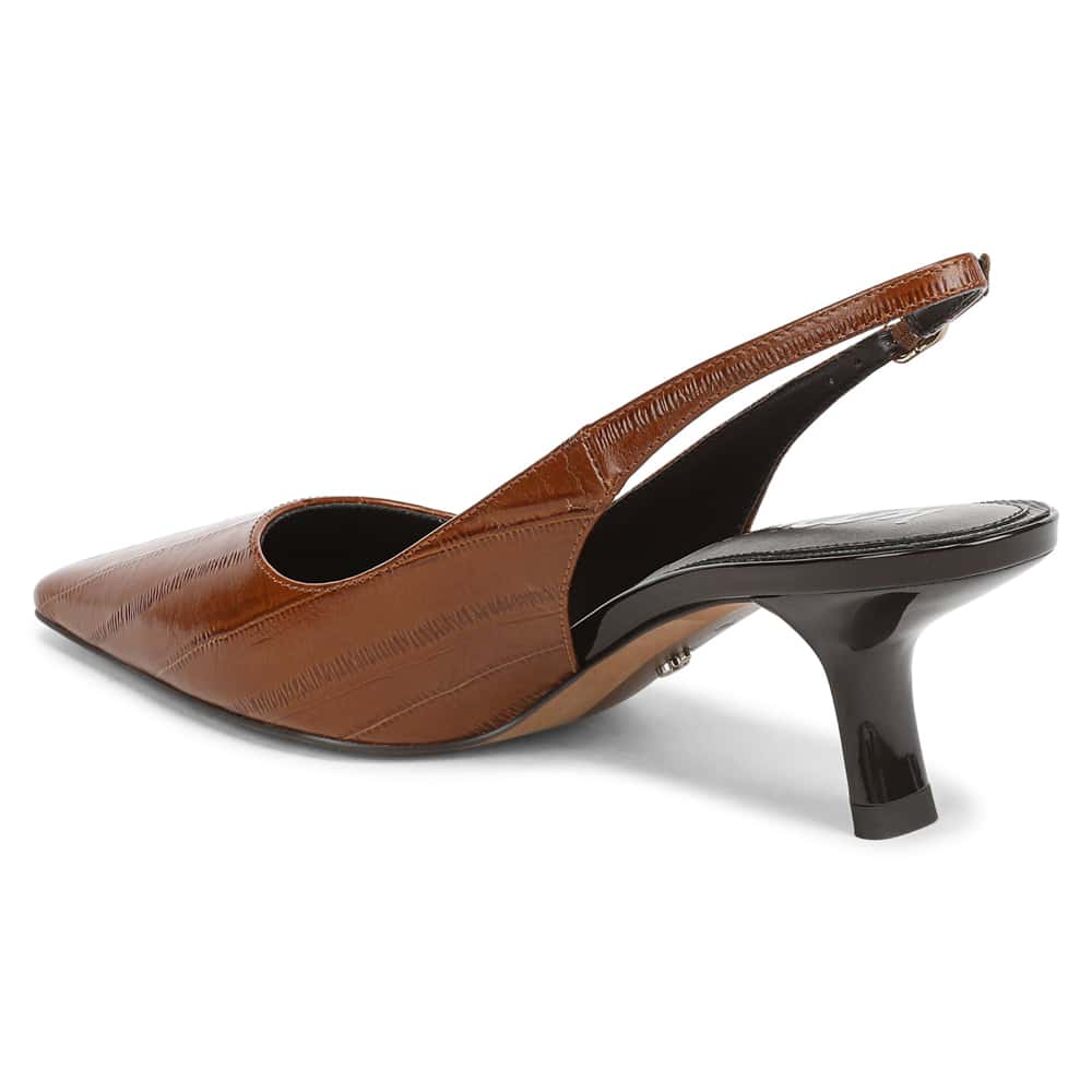 Bianka Sling Heel in French Cognac Leather