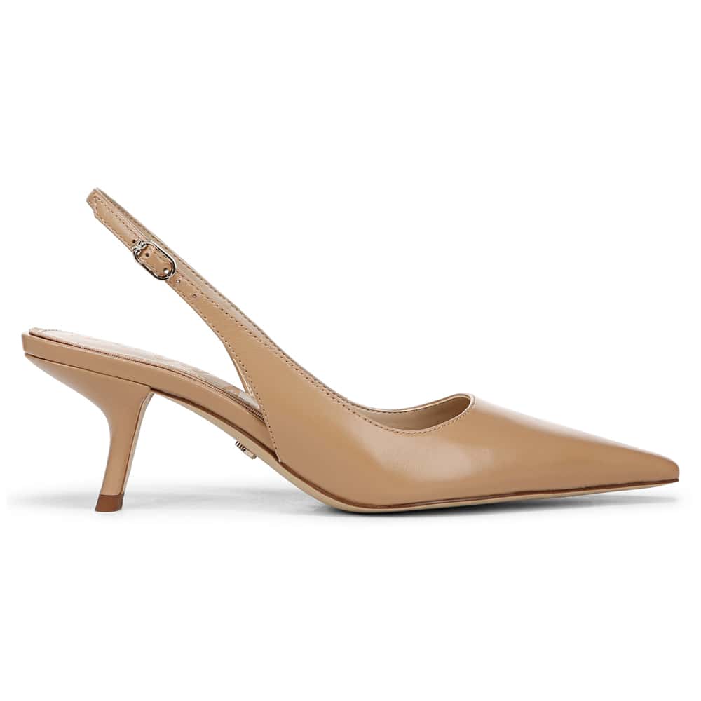 Bianka Sling Heel in French Sand Glove Leather