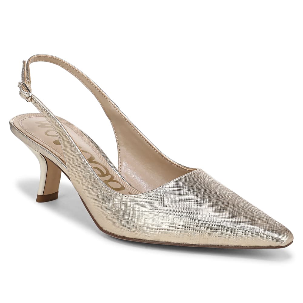 Bianka Sling Heel in Goldleaf Metallic Leather