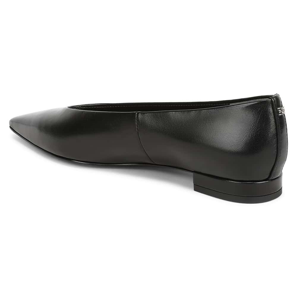 Emory Ballet Flat in Black Leather