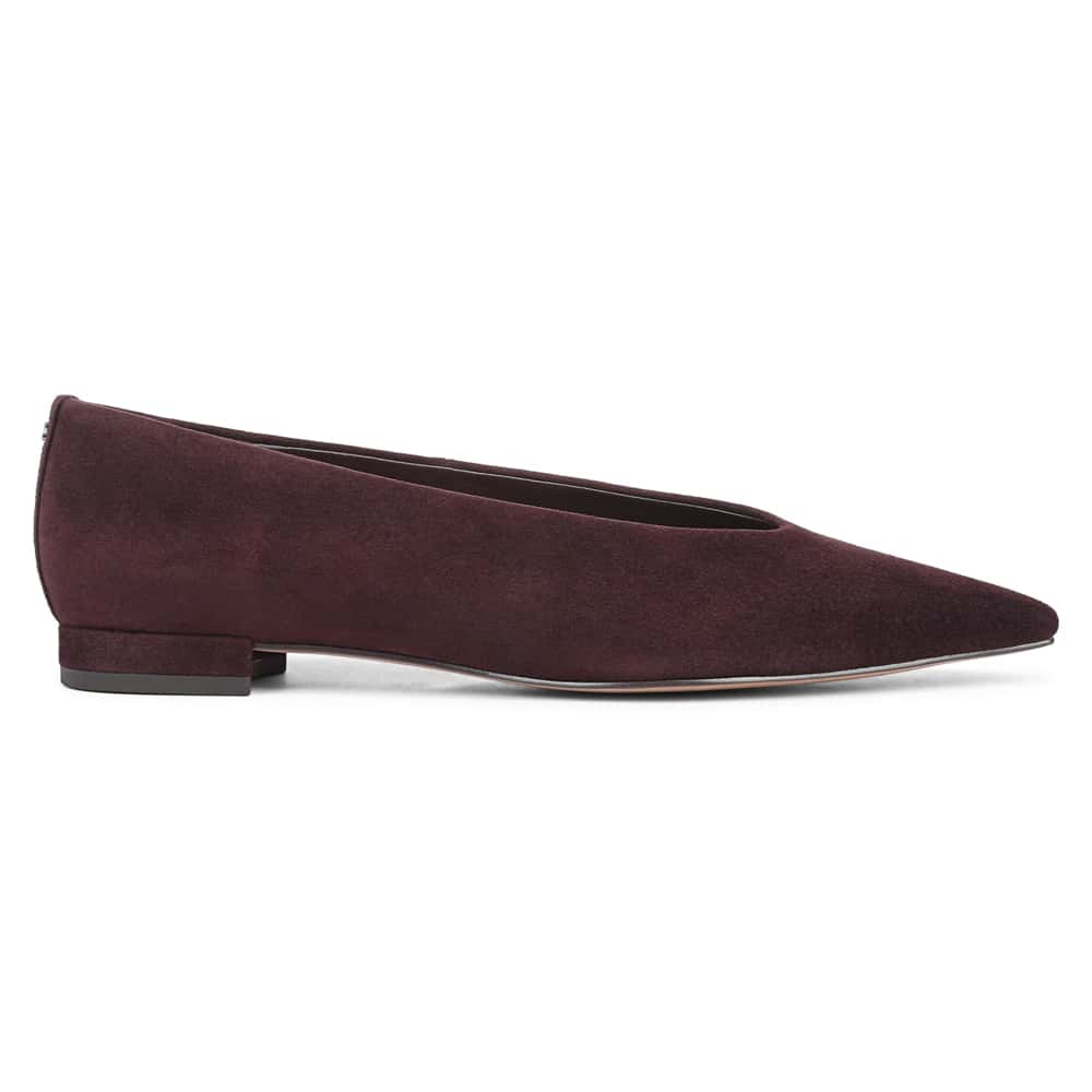 Emory Ballet Flat in Cafe Noir Suede