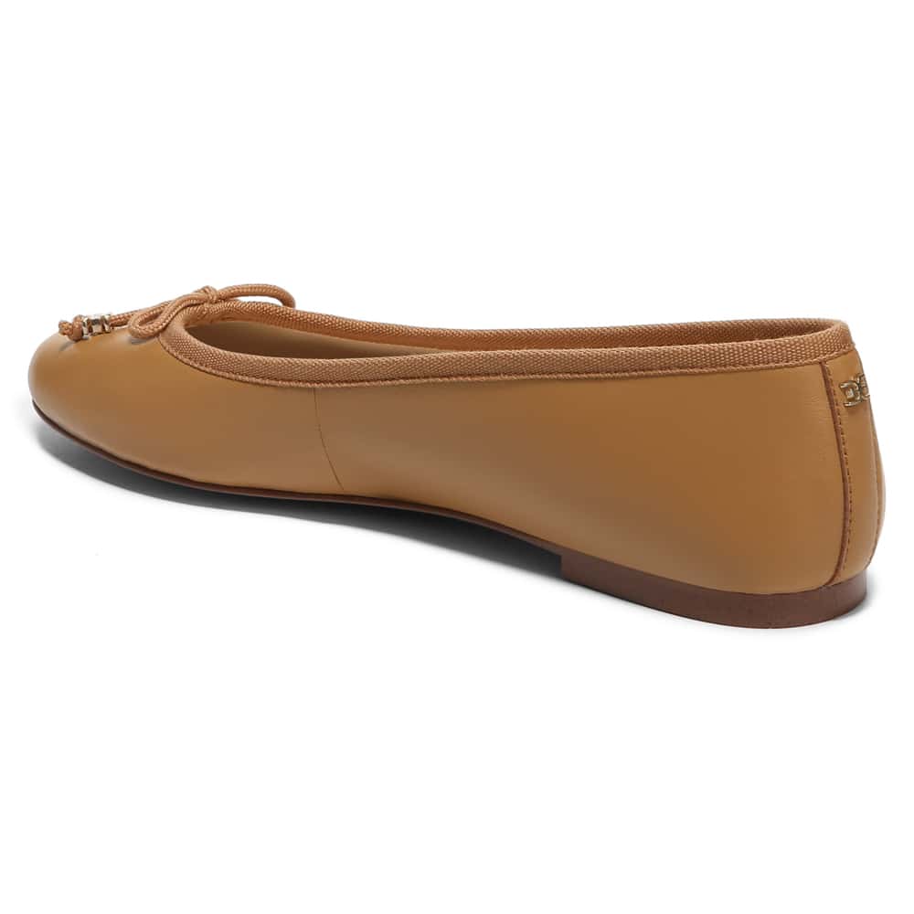 Felicia Luxe Ballet Flat in Buff Tan Glove Leather