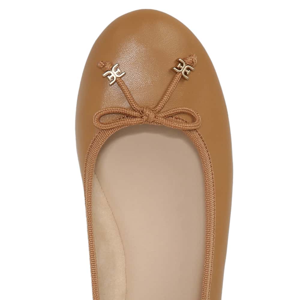 Felicia Luxe Ballet Flat in Buff Tan Glove Leather